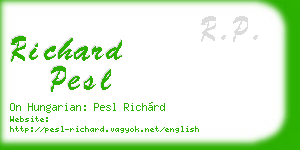 richard pesl business card